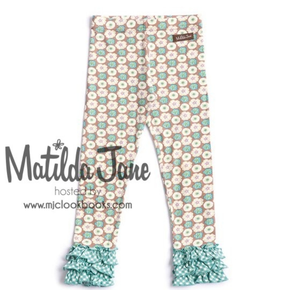 MATILDA JANE Boutique Motif Leggings Ruffle Sz 10